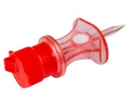 Фильтр-канюля аспирационная "Полиспайк-RBСap". воздушный фильтр 0,2 мкм, гидрофобный фильтр 5 мкм, Цвет крышки- красный. 